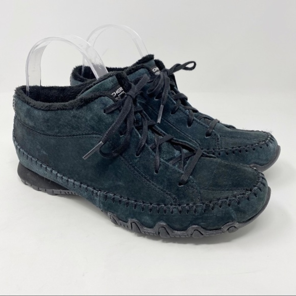Skechers Women's Black Suede Sneakers